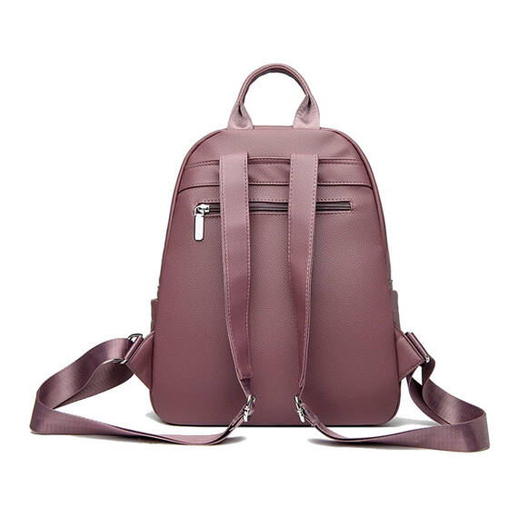 Skórzany plecak damski fioletowy